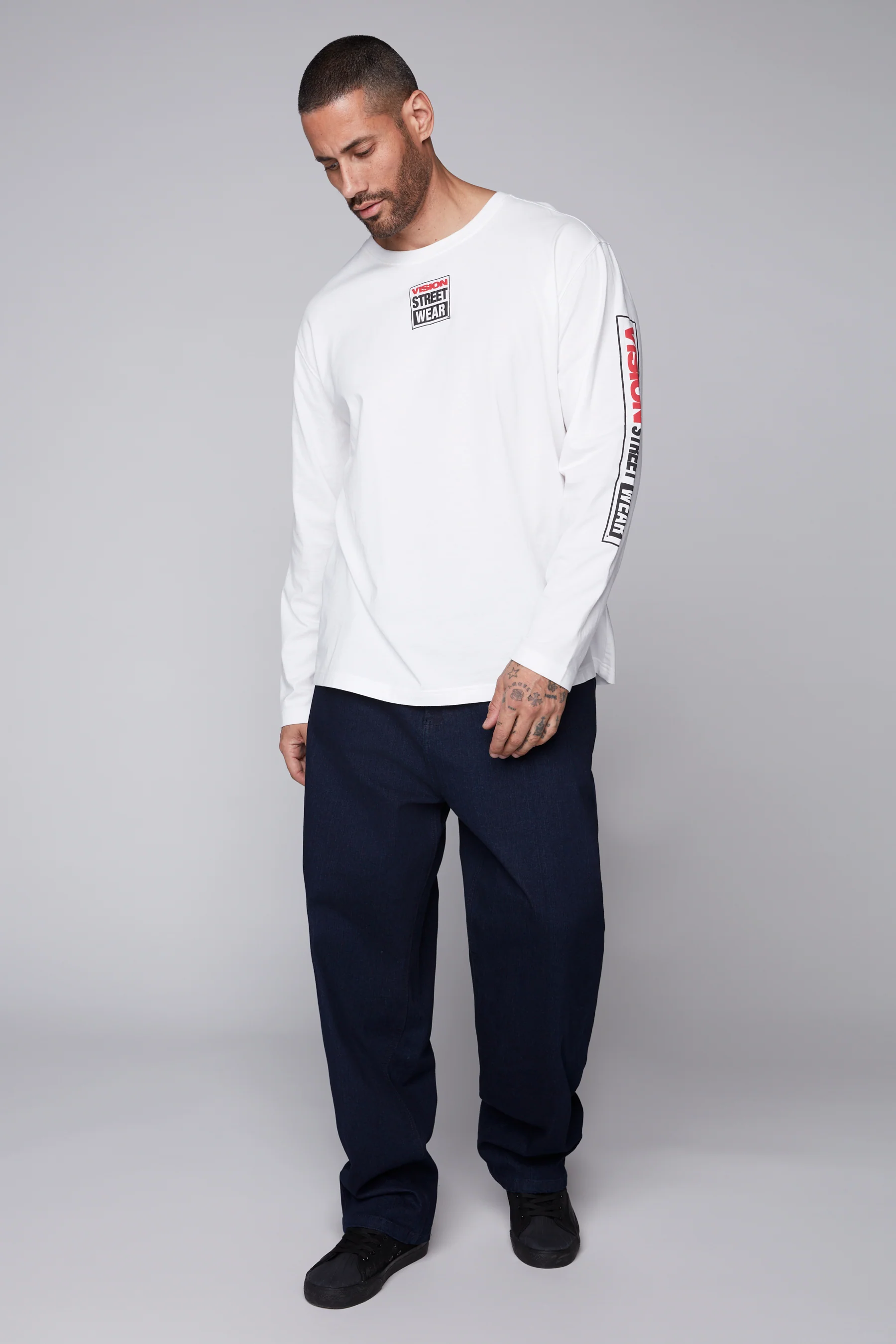 BOYCHIK - 5 Pocket Loose Fit Pant - Blue Black Denim