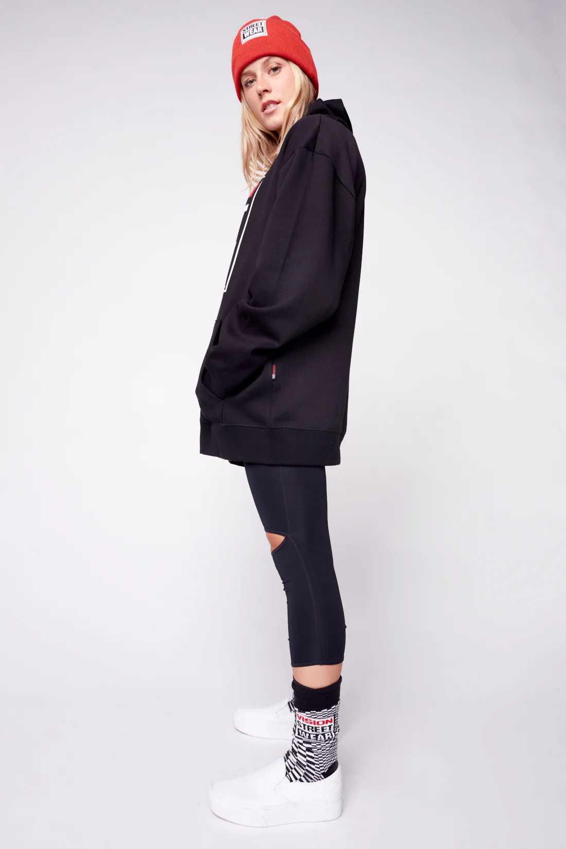 Iconic Logo Hoodie- Black - Image 4