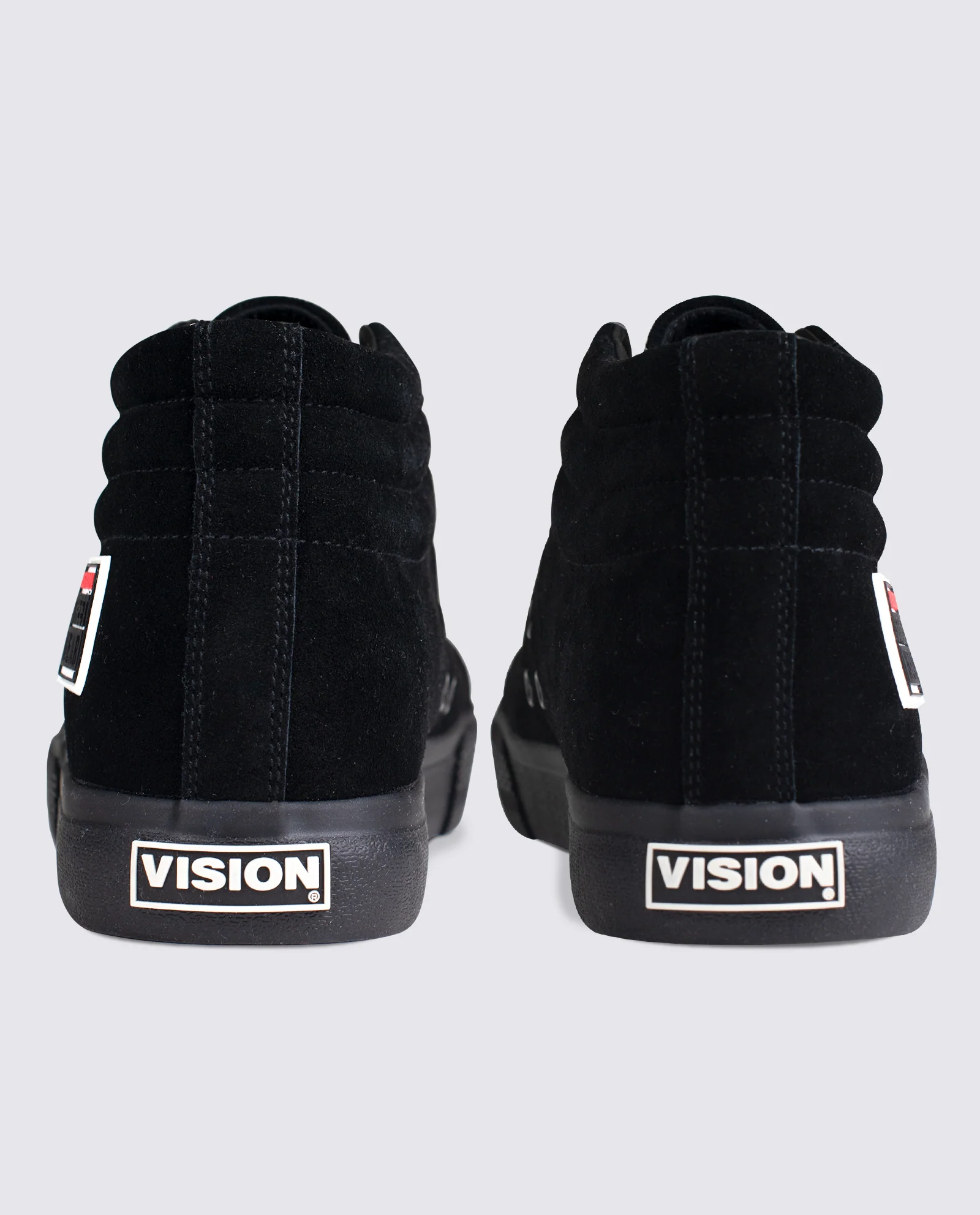LEATHER SUEDE HIGH TOP SNEAKERS – BLACK - Image 3