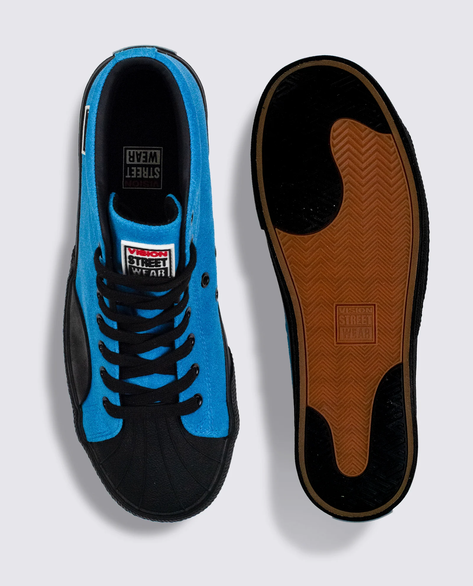LEATHER SUEDE HIGH TOP SNEAKERS – TEAL - Image 4