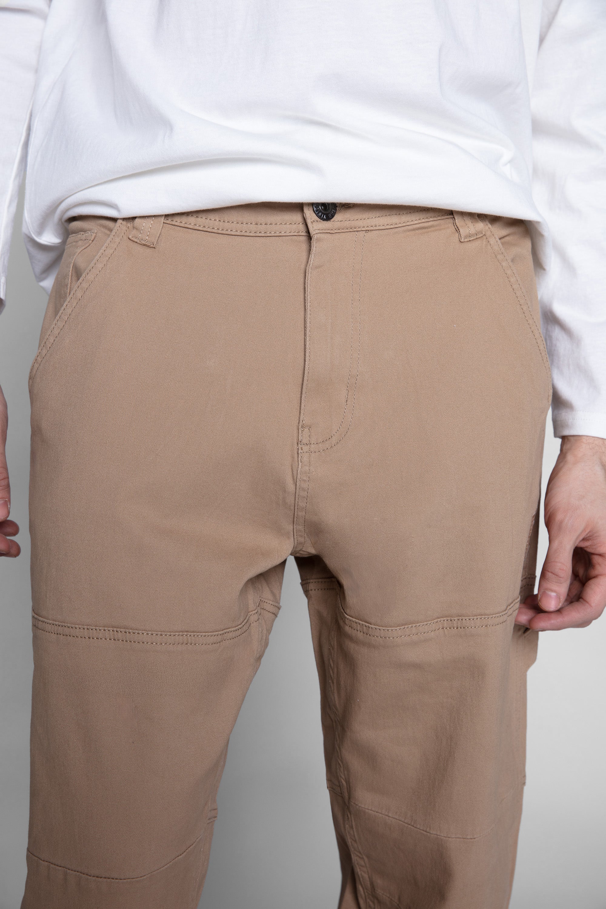 OLI RELAXED WIDE TWILL PANT –  BEIGE - Image 5