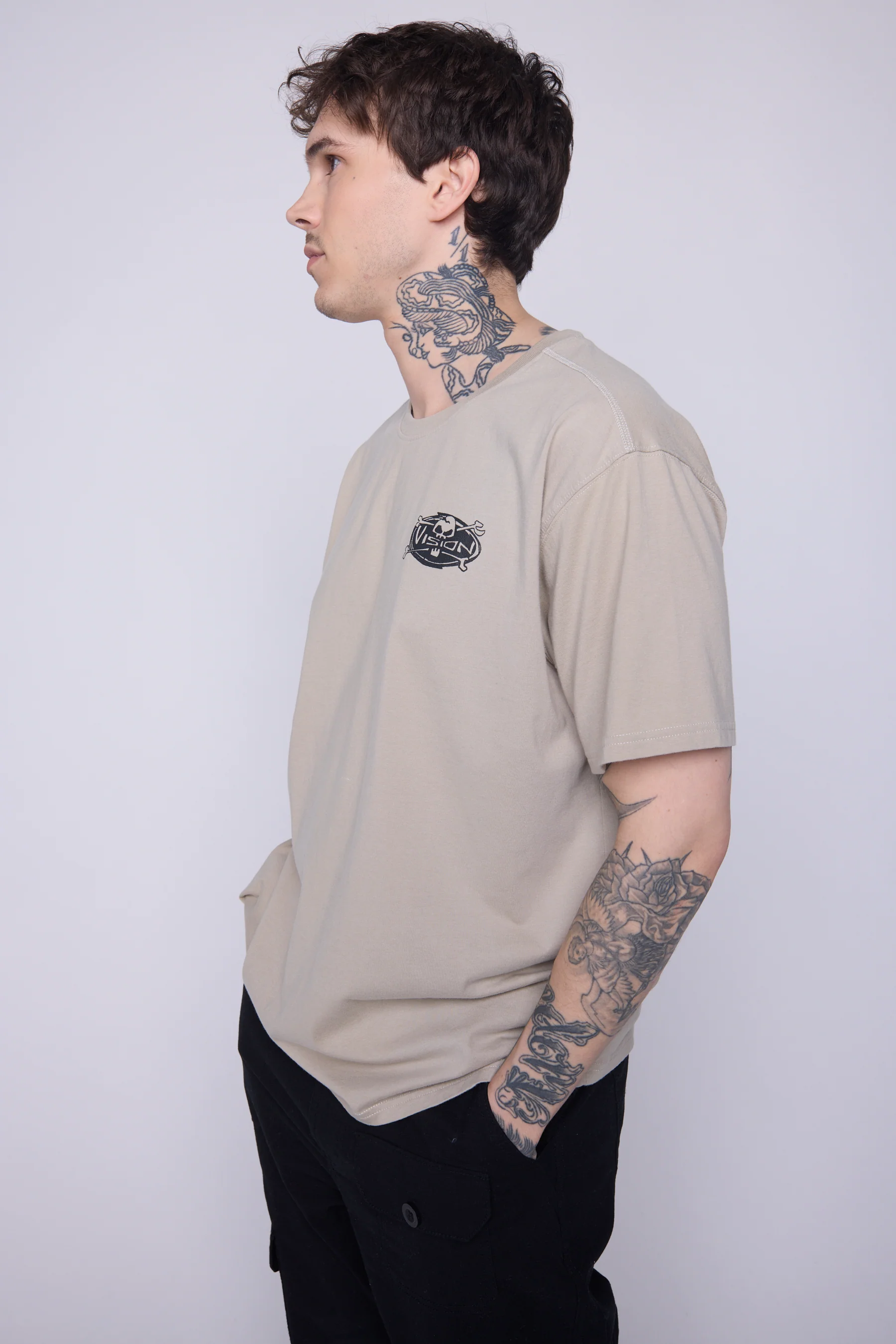 Skull Logo T-Shirt - Mushroom - Image 5